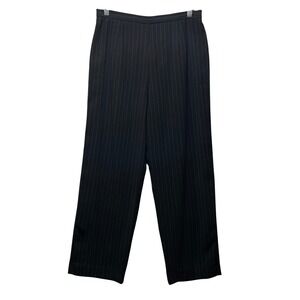 Vintage Dani Max Pinstripe Dress Pants Elastic Waist Trousers‎ Career Size 12
